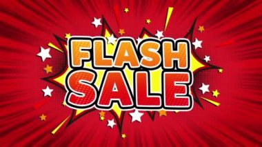 Satılık Word Retro karikatür komik kabarcıklar sorunsuz döngü flash