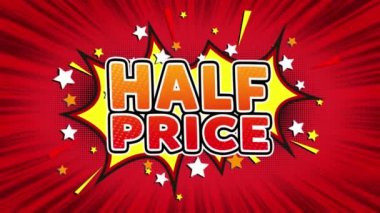 Yarı fiyat Word Retro karikatür komik kabarcıklar sorunsuz döngü