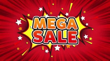 Mega satış Word Retro karikatür komik kabarcıklar sorunsuz döngü