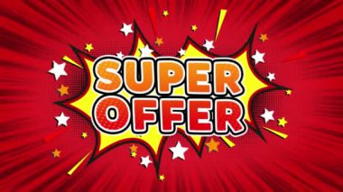 Süper teklif Word Retro karikatür komik kabarcıklar sorunsuz döngü