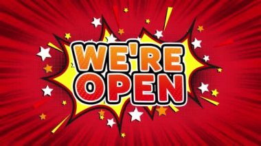 Biz çoğu açık Word Retro karikatür komik kabarcıklar kesintisiz döngü