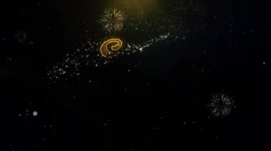 Altın parçacıkları havai fişek patlayan yazılı tarih Kaydet