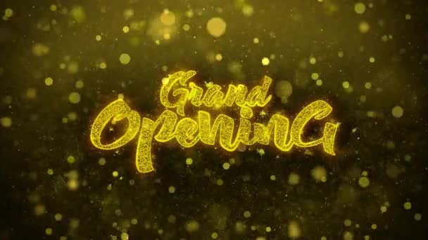 Grand Opening Wishes Greetings card, Invitation, Celebration Firework — Stock Video