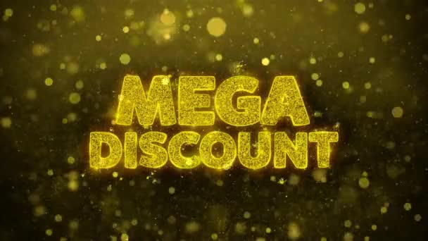 Mega Discount Wishes Greetings card, Invitation, Celebration Firework — Stock Video