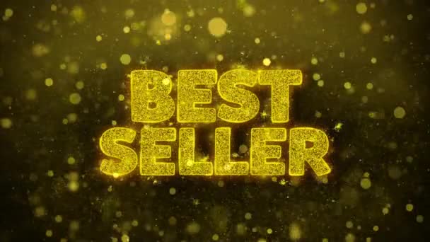 Best Seller Wishes Greetings card, Invitation, Celebration Firework — Stock Video