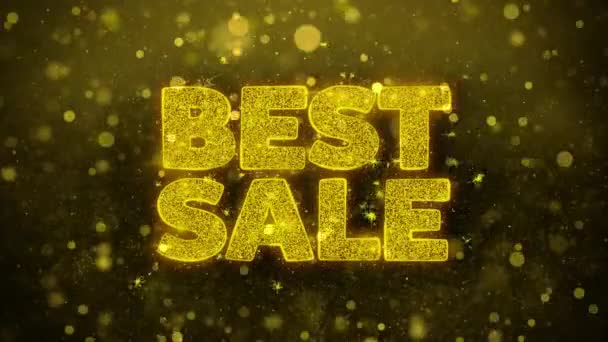 Best Sale Wishes Tarjeta de felicitación, Invitación, fuegos artificiales de celebración — Vídeo de stock