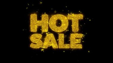 Sıcak satış tipografi altın parçacıkları Sparks Fireworks ile yazılı