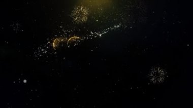 Yakında yazılı altın parçacıkları patlayan havai fişek gösterisi geliyor