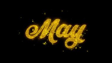 Tipografi altın parçacıkları Sparks Fireworks ile yazılmış olabilir