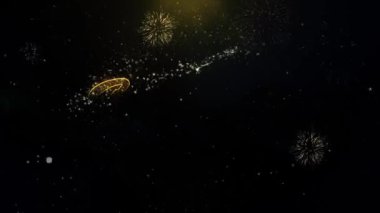 Eylül altın Glitter parçacıklar kıvılcım patlayan havai fişek 4 k yazıldı. Tebrik kartı, kutlama, yeni yıl eğlencesi daveti, takvim, Hediyelik, Etkinlikler, mesaj, tatil, dilek Festivali 