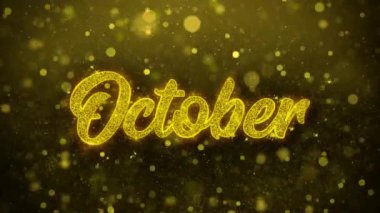 Ekim dilek tebrik kartı, davet, kutlama havai fişek