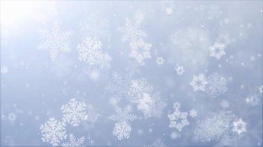 Beyaz düz düşen kar tanesi ağır çekim hareket etkisi