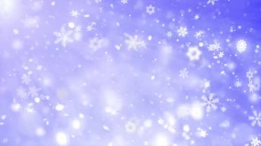 Mavi arka plan ile Snowflakes.christmas zarif mavi soyut animasyon