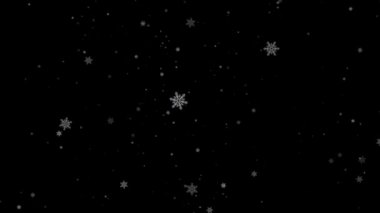 Güzel kar taneleri - tatil arka plan. Sorunsuz döngü