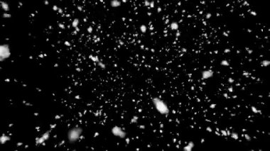 Kar aşağı soğuk Noel çerçeve ile kar taneleri düşüyor, döngü kadar soyut