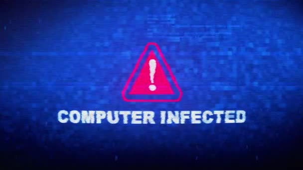 Texte infecté par ordinateur Bruit numérique Twitch Glitch Effet de distorsion Erreur Animation .