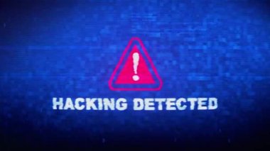 Hacking Tespit Metin Dijital Gürültü Twitch Glitch Bozulma Etkisi Hata Animasyon.