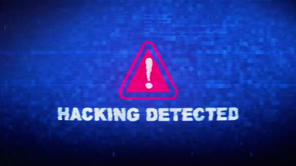 Hacking texte détecté Bruit numérique Twitch Glitch Effet de distorsion Erreur Animation .