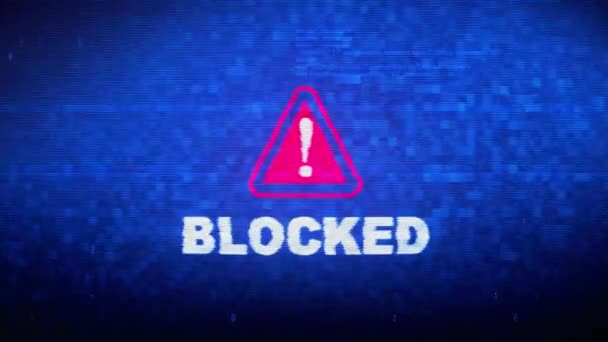 Texte bloqué Bruit numérique Twitch Glitch Effet de distorsion Erreur Animation .