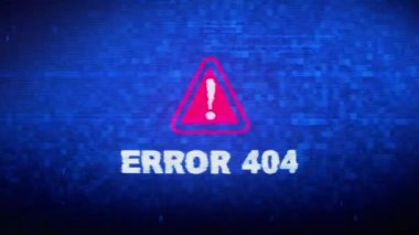 rror 404 Metin Dijital Gürültü Twitch Glitch Bozulma Efekti Hata Animasyonu.