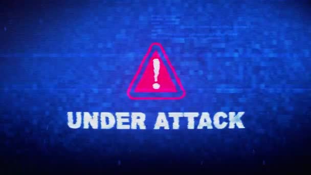 Sous le texte d'attaque Bruit numérique Twitch Glitch Effet de distorsion Erreur Animation .