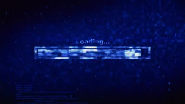 Unter Angriff Text Digital Noise Twitch Glitch Verzerrungseffekt Fehleranimation. — Stockvideo