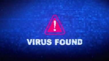 Virüs Metin Dijital Gürültü Twitch Glitch Bozulma Etkisi Hata Animasyon bulundu.