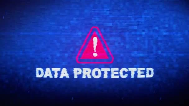 Texte protégé par les données Bruit numérique Twitch Glitch Effet de distorsion Erreur Boucle Animation .