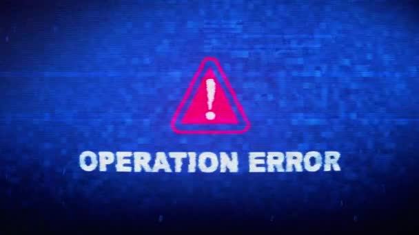 Opération Erreur Texte Bruit Numérique Twitch Glitch Effet de Distorsion Erreur Boucle Animation .