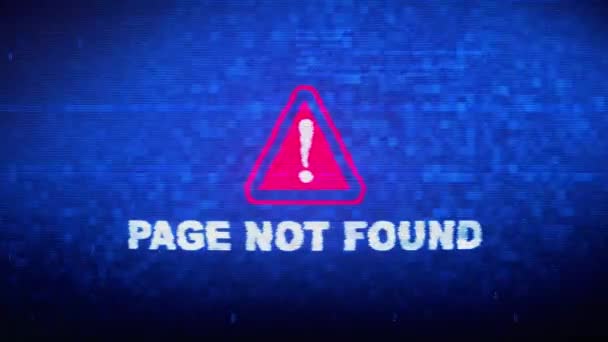 Page non trouvée Texte Bruit numérique Twitch Glitch Effet de distorsion Erreur Boucle Animation .