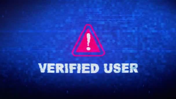 Texte utilisateur vérifié Bruit numérique Twitch Effet de distorsion Glitch Animation de boucle d'erreur .