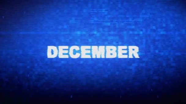 Décembre Texte Bruit numérique Twitch Glitch Effet de distorsion Erreur Animation .