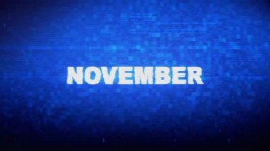 Kasım Metin Dijital Gürültü Twitch Glitch Bozulma Efekti Hata Animasyonu.