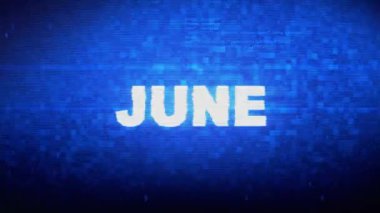 Haziran Metin Dijital Gürültü Twitch Glitch Bozulma Efekti Hata Animasyonu.