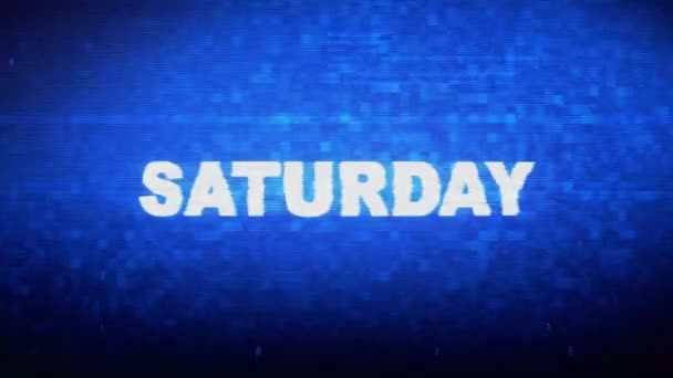 Texte samedi Bruit numérique Twitch Glitch Effet de distorsion Erreur Animation .