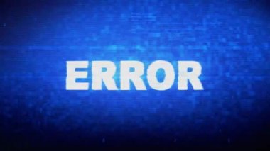 Hata Metni Dijital Gürültü Twitch Glitch Bozulma Efekti Hata Animasyonu.