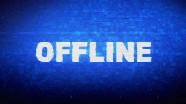 Çevrimdışı Metin Dijital Gürültü Twitch Glitch Bozulma Efekti Hata Animasyonu.