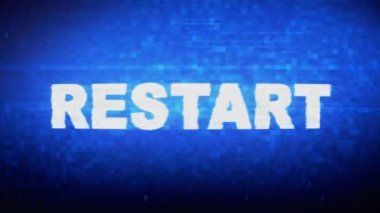 Metin Dijital Gürültü Twitch Glitch Bozulma Efekti Hata Animasyonu Yeniden Başlat.