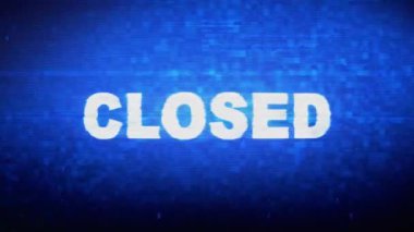 Kapalı Metin Dijital Gürültü Twitch Glitch Bozulma Efekti Hata Animasyonu.