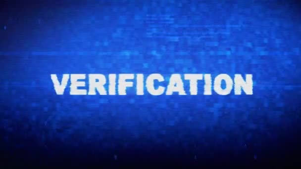 Texte de vérification Bruit numérique Twitch Glitch Effet de distorsion Erreur Animation .