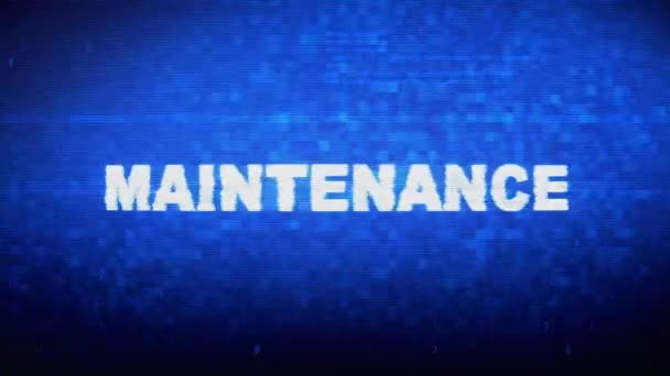 Texte de maintenance Bruit numérique Twitch Effet de distorsion Glitch Animation d'erreur .