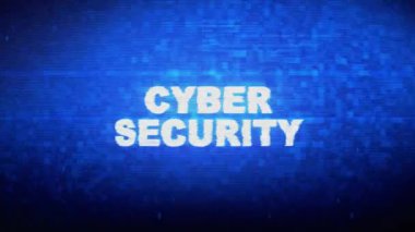 Siber Güvenlik Metin Dijital Gürültü Twitch Glitch Bozulma Etkisi Hata Animasyon.