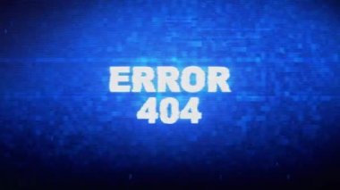 Hata 404 Metin Dijital Gürültü Twitch Glitch Bozulma Efekti Hata Animasyonu.