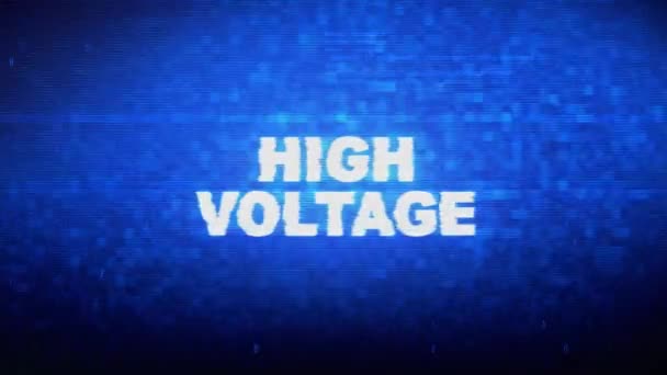 Texte haute tension Bruit numérique Twitch Glitch Effet de distorsion Erreur Animation .