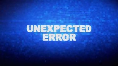 Beklenmeyen Hata Metin Dijital Gürültü Twitch Glitch Bozulma Efekti Hata Animasyonu.