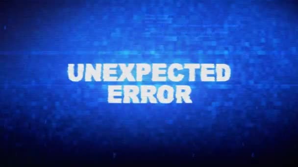 Texte d'erreur inattendue Bruit numérique Twitch Effet de distorsion Glitch Animation d'erreur .