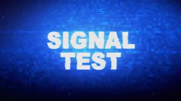 Texte d'essai de signal Bruit numérique Twitch Effet de distorsion Glitch Animation d'erreur .