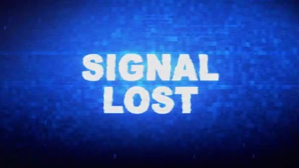 Signal texte perdu Bruit numérique Twitch Glitch Effet de distorsion Erreur Animation .