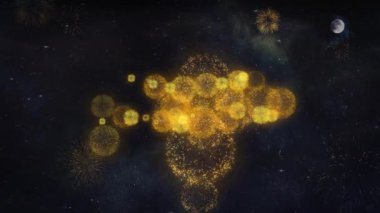 Mutlu Halloween Metin İstekler Havai fişek Parçacıkları Tebrik kartı reveal.