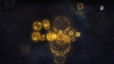 Haziran Metin İstekler Havai Fişek Parçacıkları Tebrik kartı.